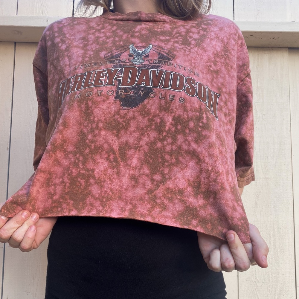 2008 Harley Davidson Cropped Tshirt